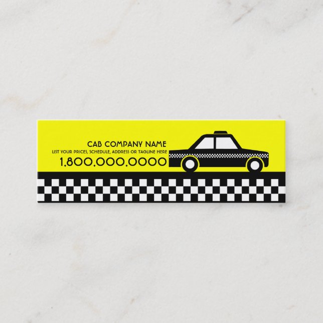 Carte De Visite Mini taxi (Devant)