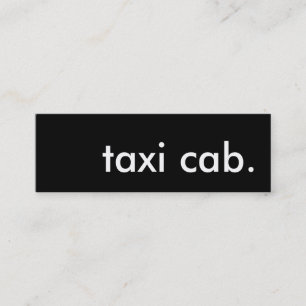 Carte De Visite Mini taxi.