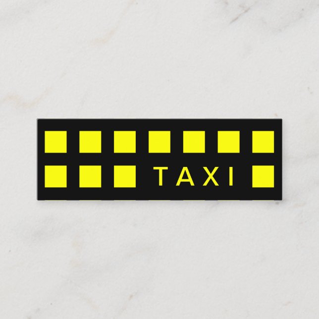 Carte De Visite Mini TAXI (carrés mod) (Devant)