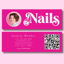 Technicien en Ongles Rose Vibrant Photo Qr