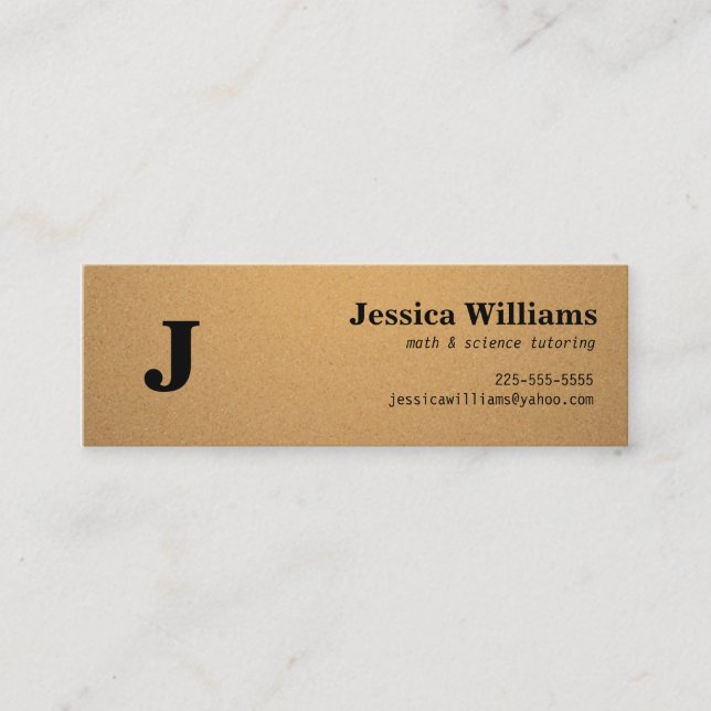 Carte De Visite Mini Télécarte de Corkboard (Devant)