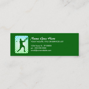 Carte De Visite Mini tennis : raies rétro :