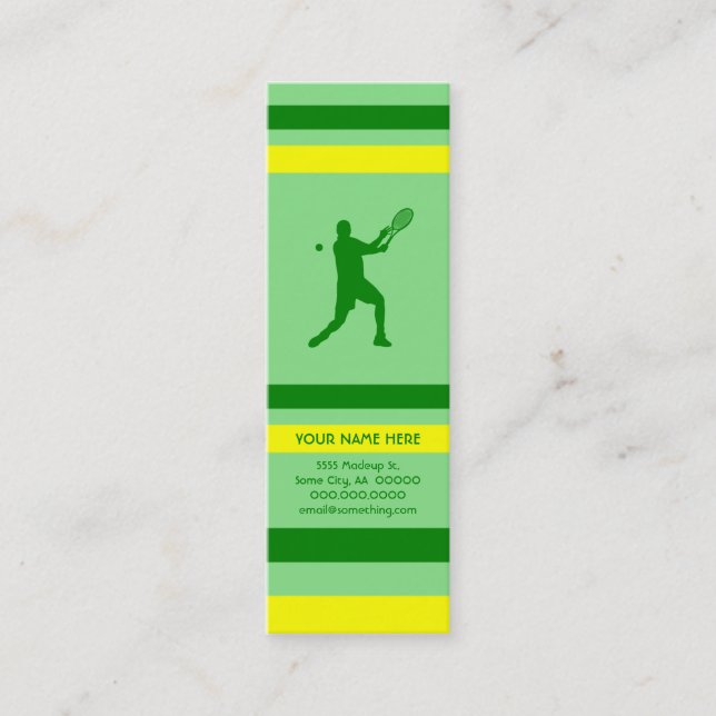 Carte De Visite Mini tennis : style rétro : (Devant)