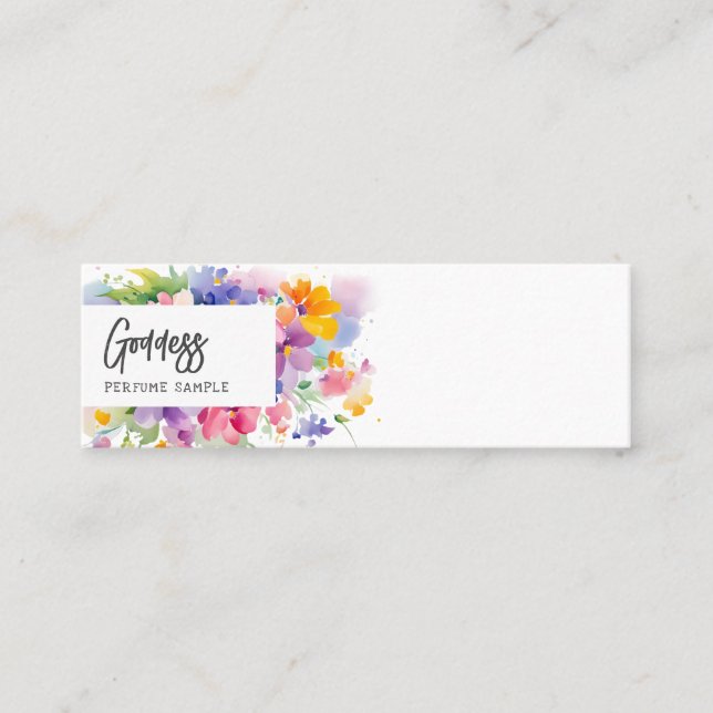 Carte De Visite Mini Testeur de parfum brillant Floral (Devant)