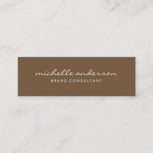 Carte De Visite Mini Texte Brown minimal