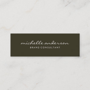 Carte De Visite Mini Texte cursif minimaliste