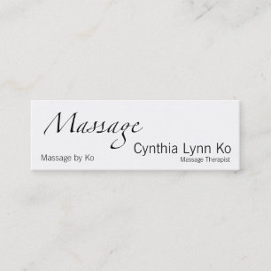 Carte De Visite Mini Texte de massage avec AMTA