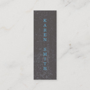 Carte De Visite Mini Texte vertical Style moderne Grunge