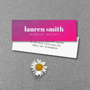 Carte De Visite Mini Texture moderne et élégante Artiste maquillage ros