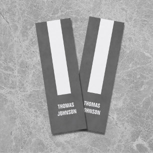 Carte De Visite Mini Texture moderne et élégante Grey Stripe Consultant