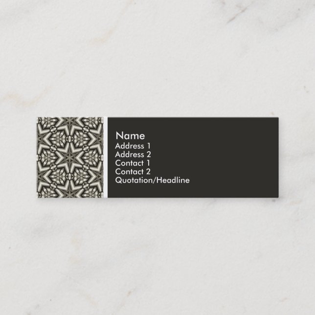 Carte De Visite Mini Texture Ton - Motif Terrazzo 014 - (201F1B) (Devant)