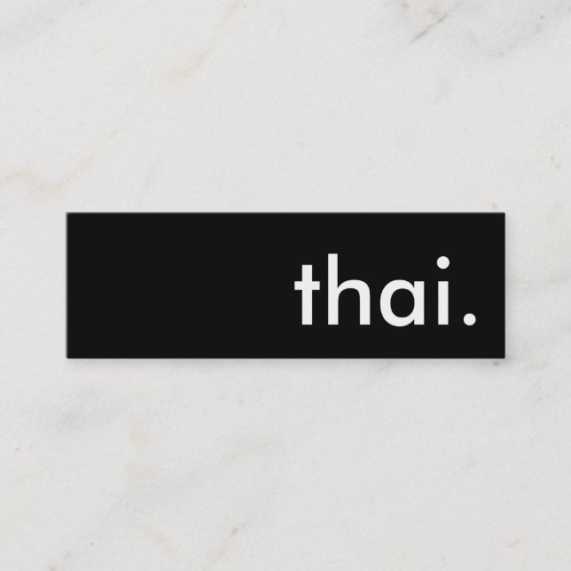 Carte De Visite Mini thai. (Devant)
