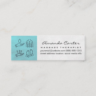Carte De Visite Mini Thérapeute de massage | Acupuncture Médecine holis