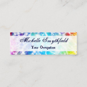 Carte De Visite Mini Tiedye Hippie Wavy Rainbow Effet