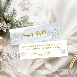 Carte De Visite Mini Tirage au sort de couche pour bébé Santa Baby Noël