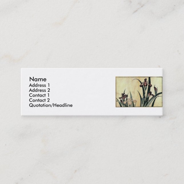 Carte De Visite Mini Tissu Ukiyo-e de Katsushika Hokusai Imprimer : Iri (Devant)