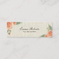 Toile de jute rustique florale vintage de