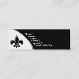 Carte De Visite Mini Ton de KRW Black Fleur De Lis deux