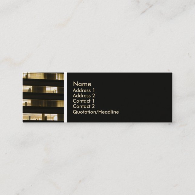 Carte De Visite Mini Ton texture (bureaux) (Devant)