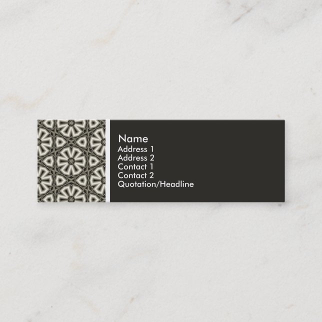 Carte De Visite Mini Ton texture - Motif Terrazzo - (201F1B) (Devant)
