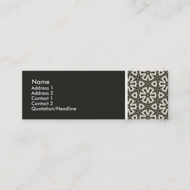 Carte De Visite Mini Ton texture - Motif Terrazzo - (201F1B) (Devant)