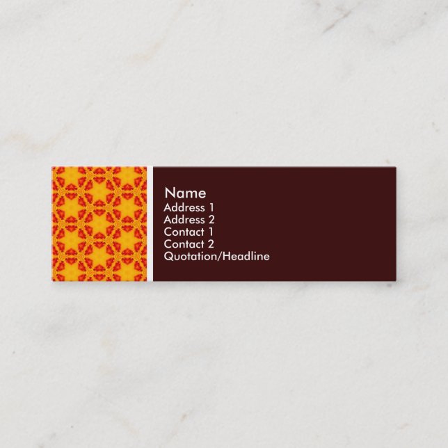 Carte De Visite Mini Tonalité Texture - Terrazzo Motif 06 - Brown foncé (Devant)