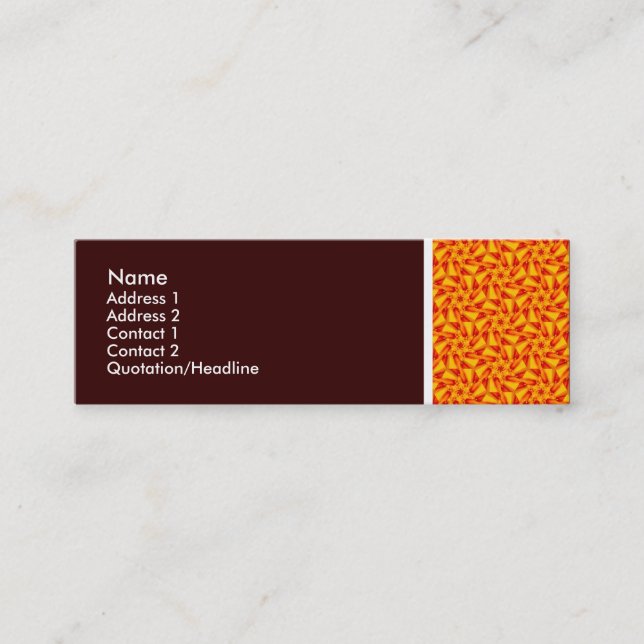 Carte De Visite Mini Tonalité Texture - Terrazzo Motif 07 - Brown foncé (Devant)