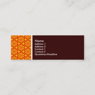 Carte De Visite Mini Tonalité Texture - Terrazzo Motif 08 - Brown foncé