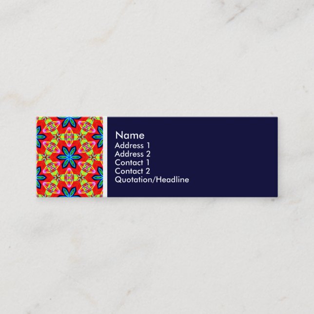 Carte De Visite Mini Tone Texture - Terrazzo Motif 04 - Deep Navy (Devant)