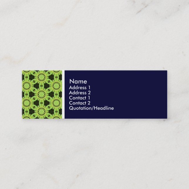 Carte De Visite Mini Tone Texture - Terrazzo Motif 2010 - Deep Navy (Devant)
