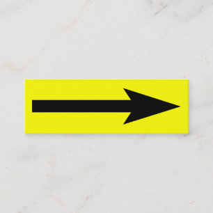 Carte De Visite Mini Tout le point - noir et jaune