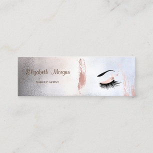 Carte De Visite Mini Trait Moderne Métallique Brosse, Maquillage des Ci