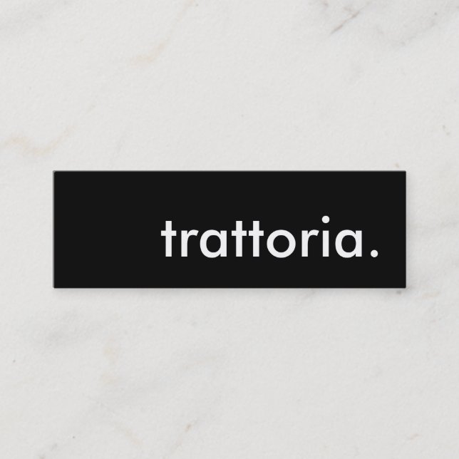 Carte De Visite Mini trattoria. (Devant)