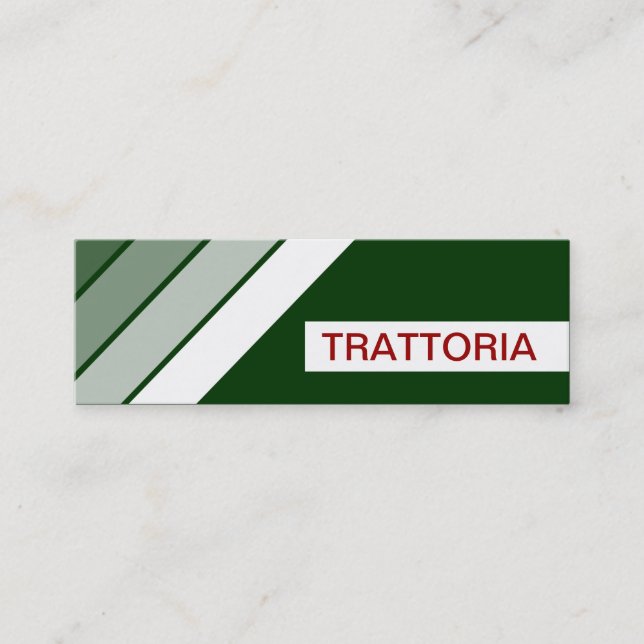 Carte De Visite Mini TRATTORIA rétro (Devant)