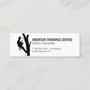 Carte De Visite Mini Travailleur extérieur   Service d'élagage d'arbres