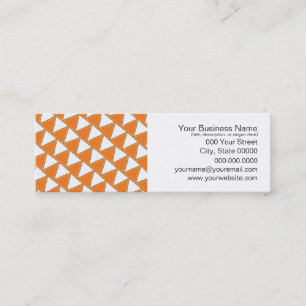 Carte De Visite Mini Triangles inclinés en orange et blanc