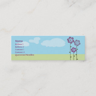 Carte De Visite Mini Trois fleurs - maigres