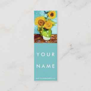 Carte De Visite Mini Trois tournesols par Van Gogh maigre