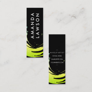 Carte De Visite Mini Trophée de pinceau vert artistique