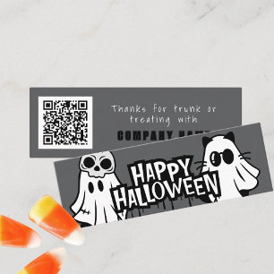 Carte De Visite Mini Trunk ou traiter Halloween Cool Ghosts Merci