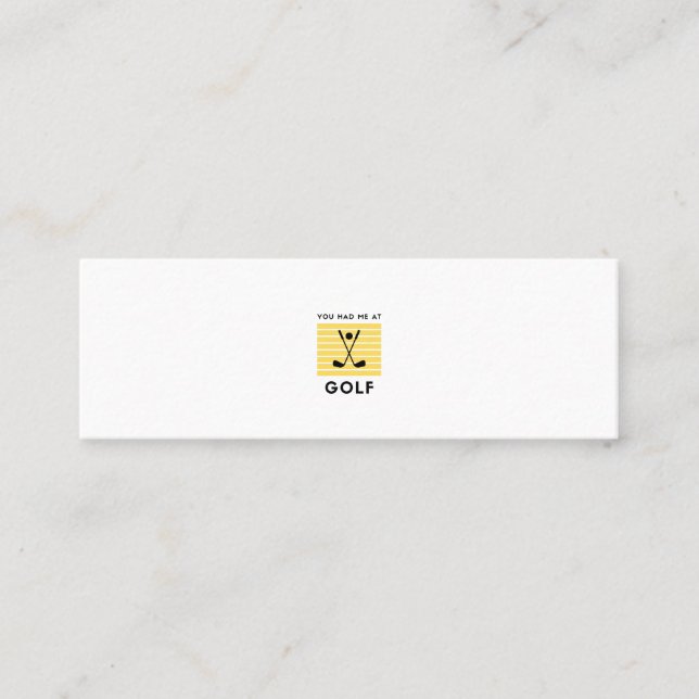 Carte De Visite Mini Tu m'as eu au golf (Devant)