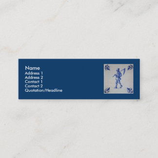 Carte De Visite Mini Tuile bleue de Delft - faux ou faucille de