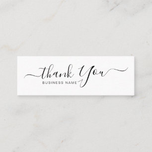 Carte De Visite Mini Typographie minimaliste Mini petit Merci