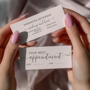 Carte De Visite Mini Typographie moderne rendez-vous tendance rose vif