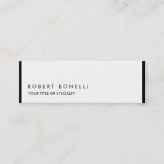 Carte De Visite Mini Unique Noir Blanc Moderne