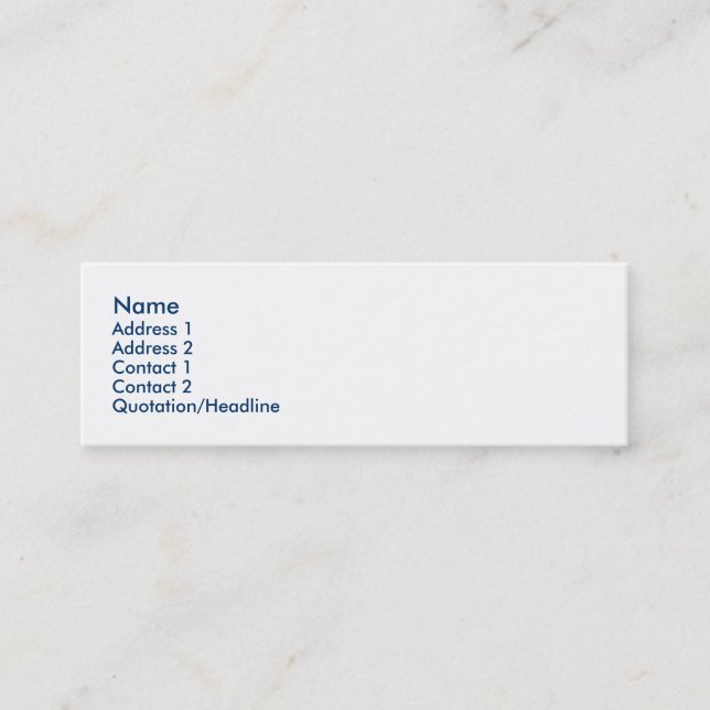 CARTE DE VISITE MINI USA (Devant)