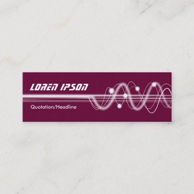 Carte De Visite Mini Vagues sonores II - Crimson profond (Devant)