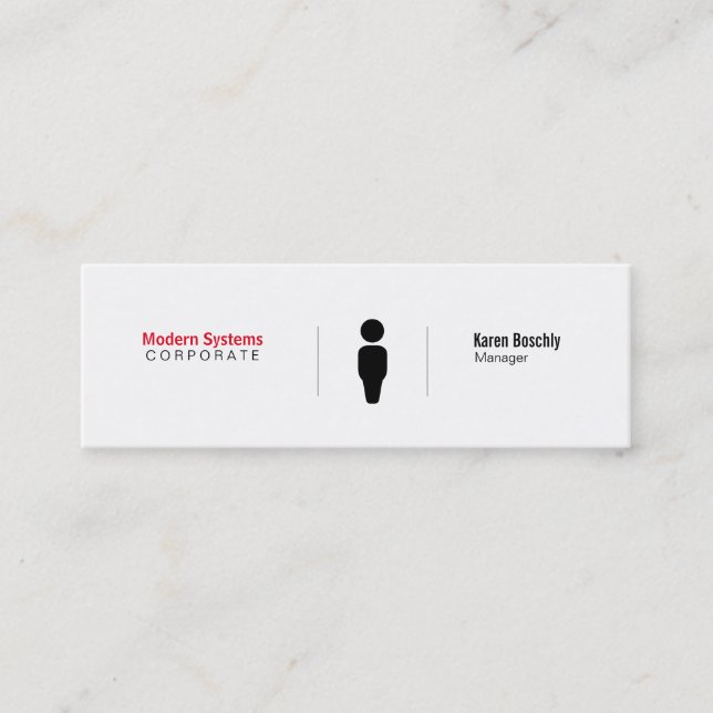 Carte De Visite Mini Variation de grille simple (noir) (Devant)