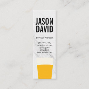 Carte De Visite Mini Variation de la pinte de marbre de bière