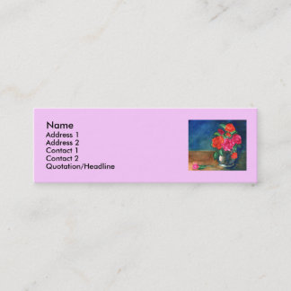 Carte De Visite Mini Vase avec Modèle de fleurs